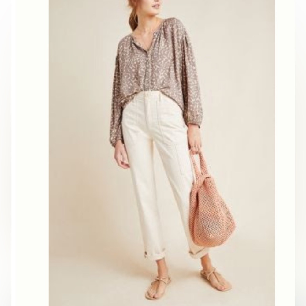 Anthropologie • Herringbone Carpenter Pants 27